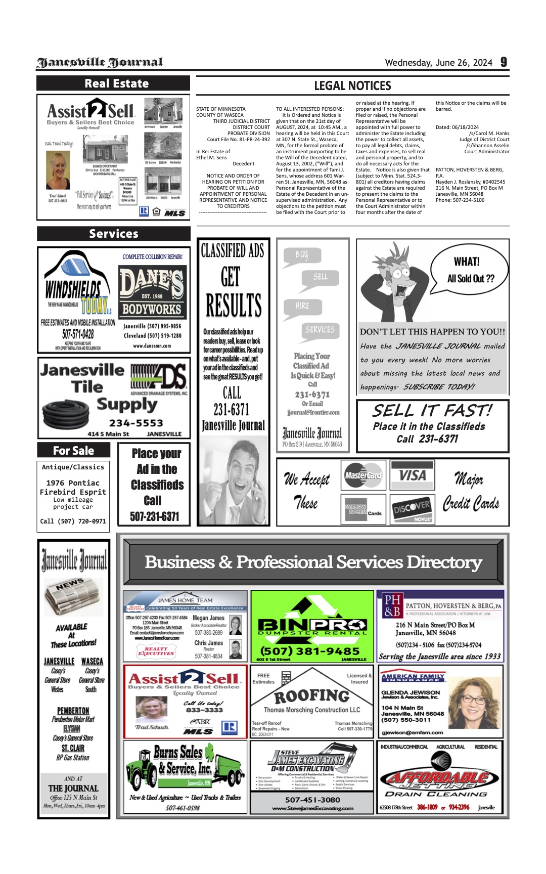 Classifieds Janesville Journal